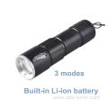 Aluminum Alloy Small Size Torch USB Pocket Flashlight